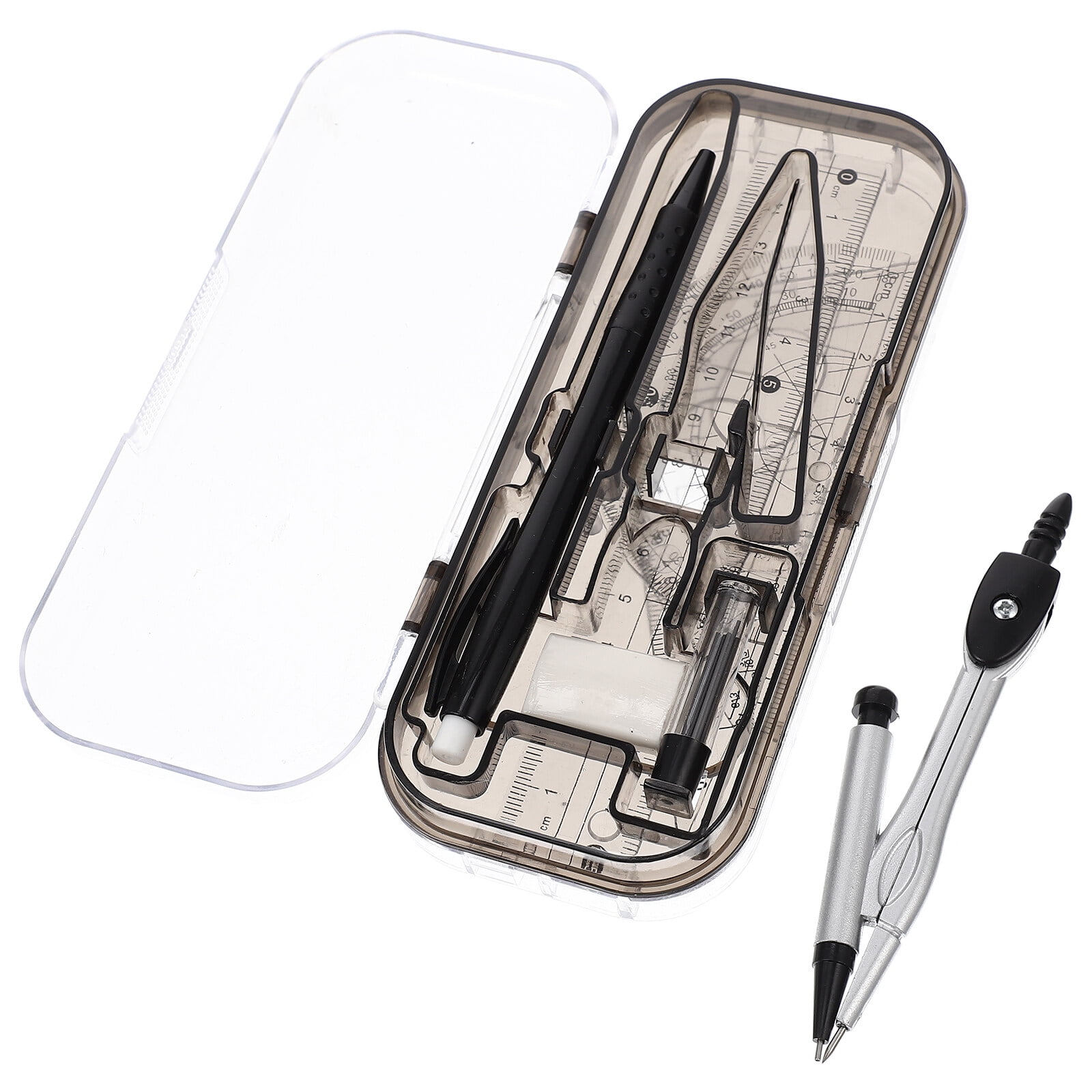 Stationary Set Protractor Compass Triangle Board Professional Drawing