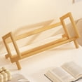 thumbnail image 1 of Stationary Storage Rack, Wooden Desktop Organizer for Books and Folders, Home Office Study Desk Space Saving Solution, Traditional Mantel Tabletop Display Enhancement, AESTIVO, 1 of 9