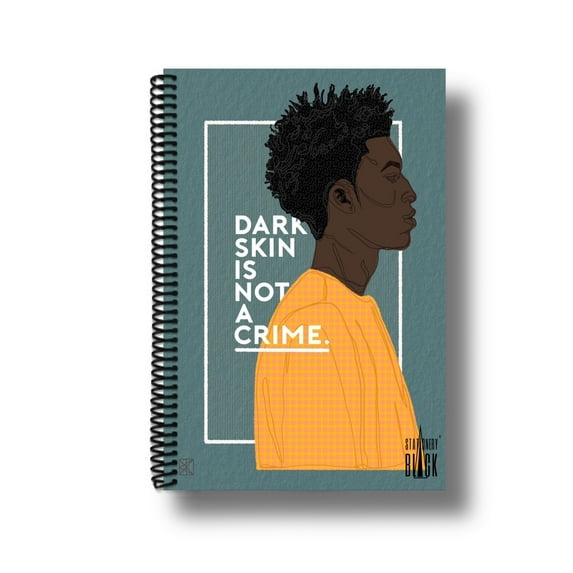 Stationery Black Notebook #4 , Soft Touch Cover, 7 x 9, 120 sheets, College ruled