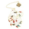thumbnail image 1 of Stationery Chinese style Retro Pendant Dragon Tiger Tassel Book Clip Pagination Mark Brass Bookmark Painted STYLE 7, 1 of 8