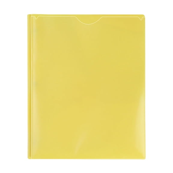 Stationery Heavy Duty Two Pocket Folders File Organizer for Students Classroom Homework Must Have, 23.5 cm×29.3 cm, Yellow