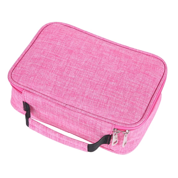 Stationery, Large-capacity Frosted Pencil Case, Zipper Pencil Case, Detachable Stationery Bag,Red