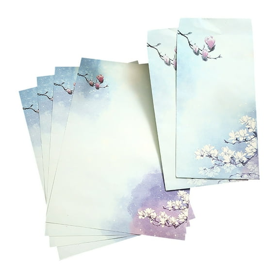 Stationery Paper,Stationery Writing Paper with Envelopes for Writing Letter,Stationary Letter and Envelopes,Cute Stationary Set,4 Letter Writing Paper & 2 Envelopes,Letter Paper,Letter Writing Kit
