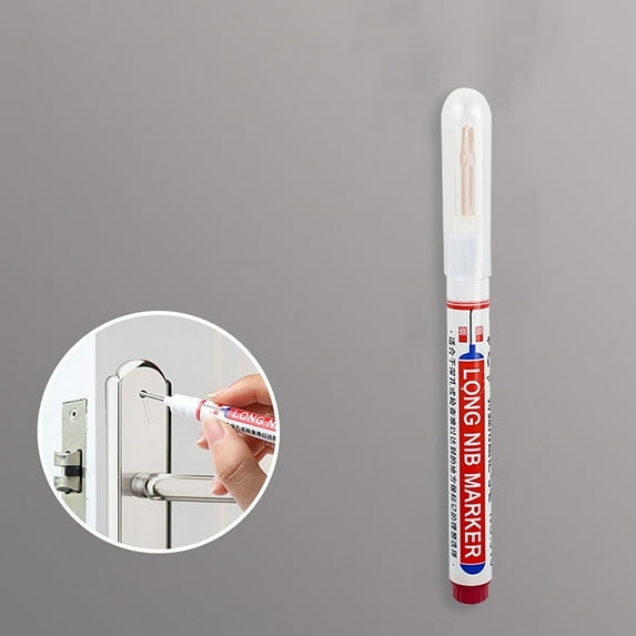 Stationery Pens And Pencils Long Head Deep Hole Marker Pens 20mm Deep Reach Markers Long Nose Marker Construction Markers Marking Tool Metal Marking Pen Markers Carpenter Ink Marker Pen 9ml