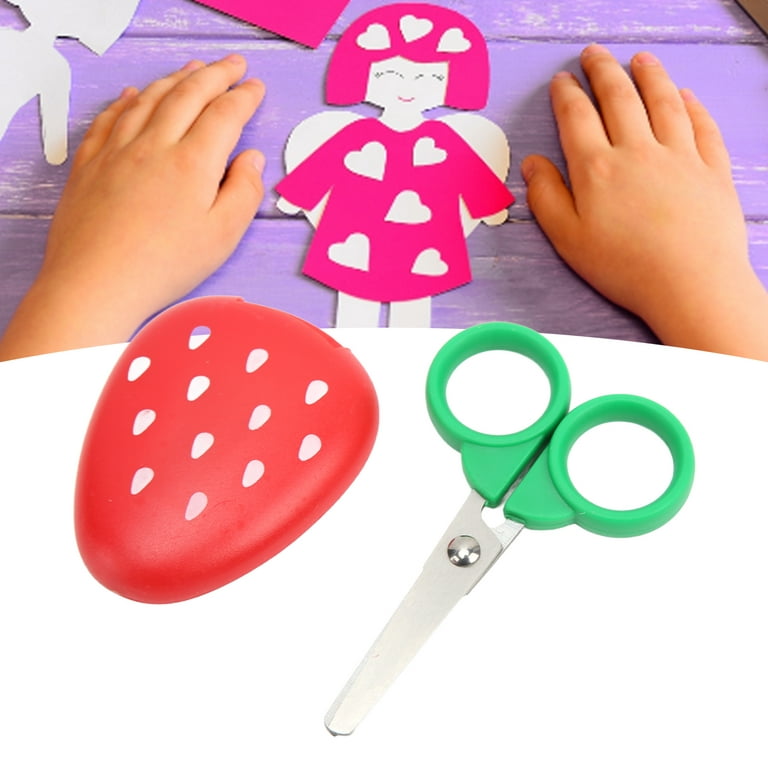 Stationery Scissors, Paper Scissors Cartoon Strawberry Portable Cute  Scissors With For Student Child