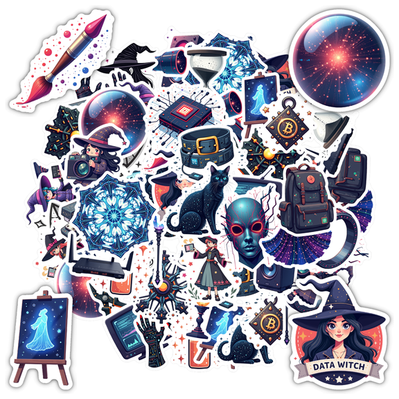 Stationery Stickers Galaxy Teacher Reward Stickers Technology Animal Stickers for Laptops Notebooks Suitcases