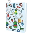 thumbnail image 1 of Stationery Stretchable Book Cover Blue Washable Reusable Large Nylon Cloth Polyester Book Protector 9.4x15.7 Inch Elastic Notebook Wraps Suitable for Most Hardcover Books, 1 of 8
