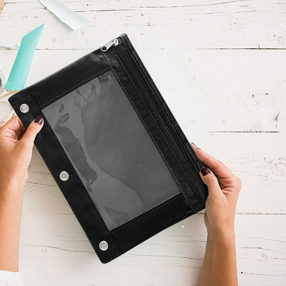 Stationery organizer bag with multiple compartments, zipper storage solution for makeup, office supplies, documents, school essentials and small items