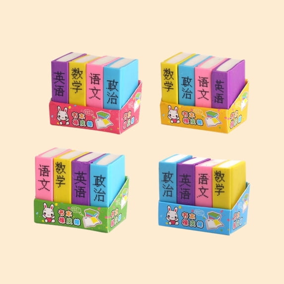 Stationery set 4Pcs Miniature Books 1:12 Scale Colorful Mini Books Tiny Book Mini House Decoration Accessories For Miniature Study Room Bedroom Library Scene