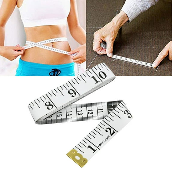 Stationery set Double Scale Tailor Seamstress Cloth Body Ruler Tape Measure Sewing Heavy Duty Tape (Pack Of 2 60''/150cm White)