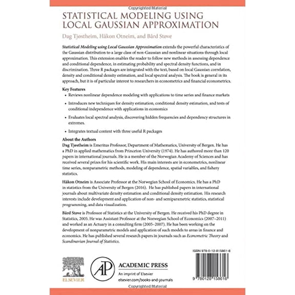 Pre-Owned Statistical Modeling Using Local Gaussian Approximation [Paperback] Tj?stheim, Dag; Otneim, H?kon and St?ve, B?rd