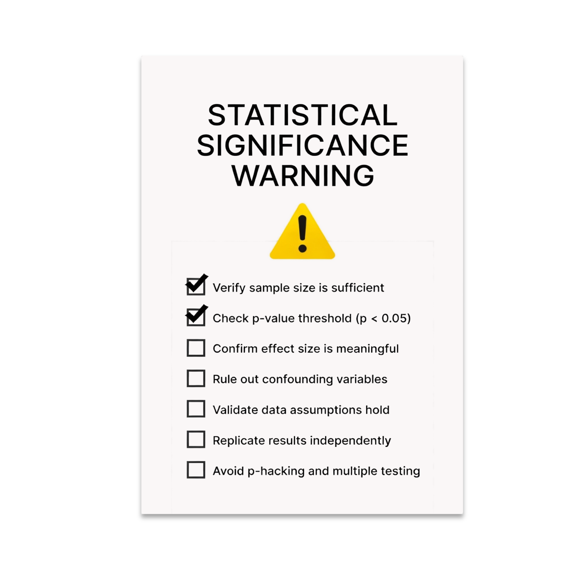 Statistical Significance Warning Poster - Data Science Student - 13x19 Poster Print