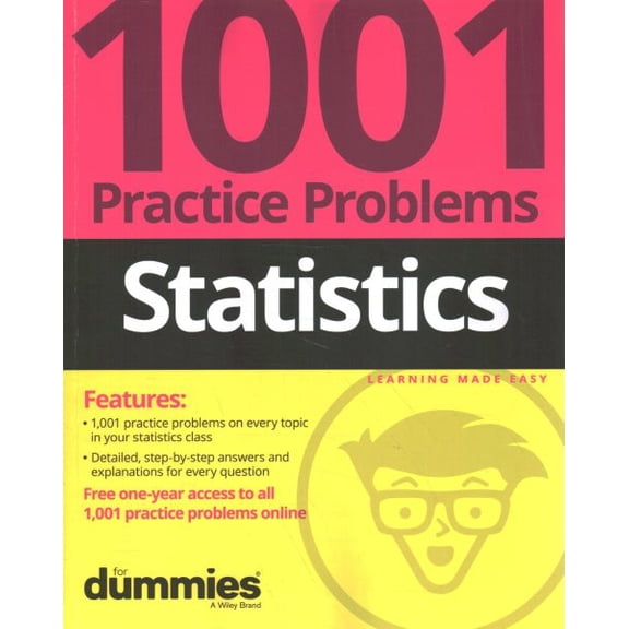 Pre-Owned Statistics: 1001 Practice Problems for Dummies (+ Free Online Practice) (Paperback)