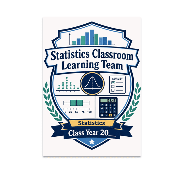 Statistics Classroom Learning Team Poster, Data Literacy Programs, Learning Engagement, and Educational Decor, 13x19 Glossy Paper