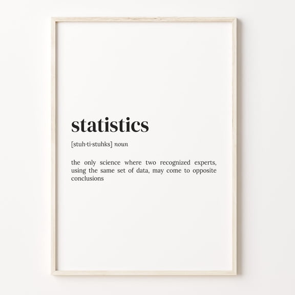 Statistics Definition Analyst Office Wall Art, Unframed Canvas