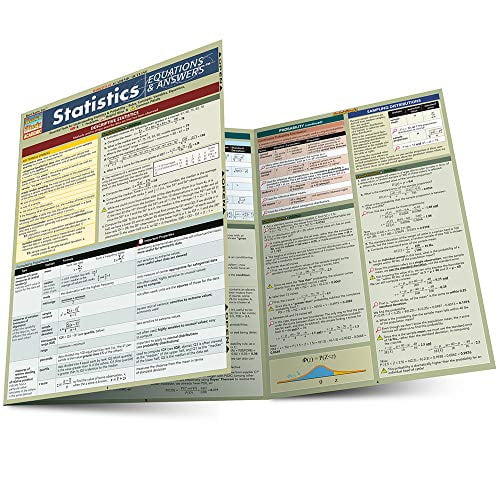 Pre-Owned Statistics Equations and Answers : QuickStudy Laminated Reference Guide (Paperback) 9781423208570