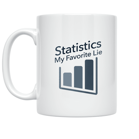 Statistics My Favorite Lie - Statistician Humor - 11 oz Ceramic Coffee Mug