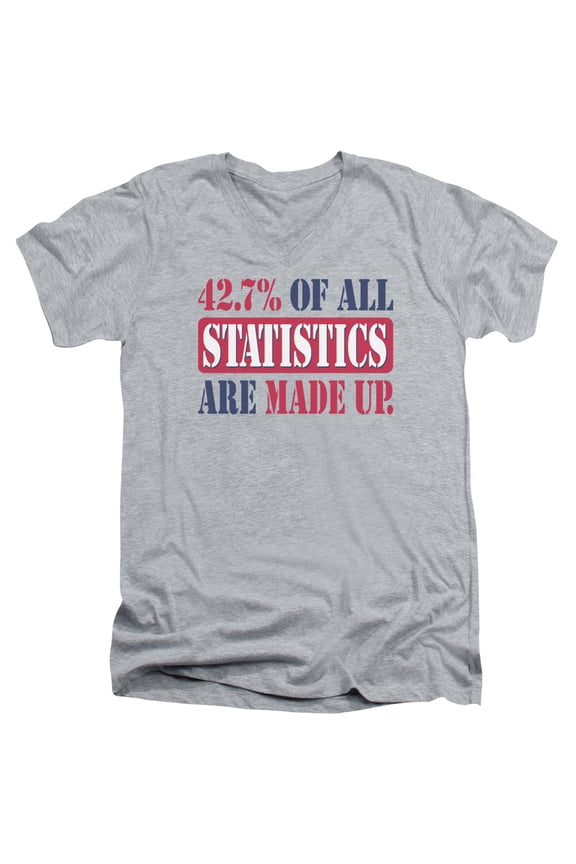 - Statistics - Slim Fit V Neck Shirt - Medium