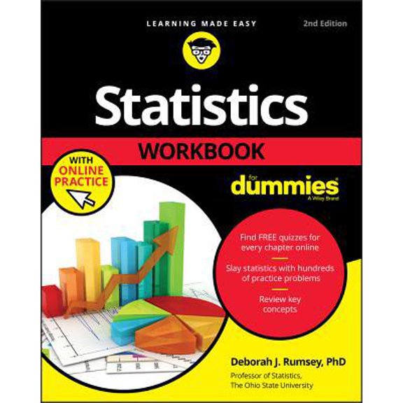 Pre-Owned Statistics Workbook for Dummies with Online Practice (Paperback) 1119547512 9781119547518
