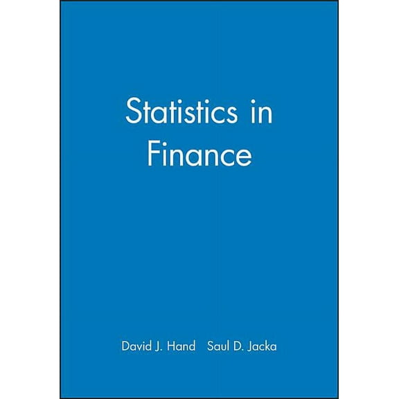 Statistics in Finance, (Hardcover)