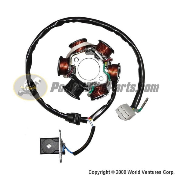 Stator - Four Stroke / Plug Type 1 (Female Pins Connector) - ATV, Dirt Bike