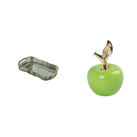 Statue Artificial Fruit Sculpture Crafts Storage Tray Rectangle Serving Tray Unique Ceramic for Bathroom Vanity