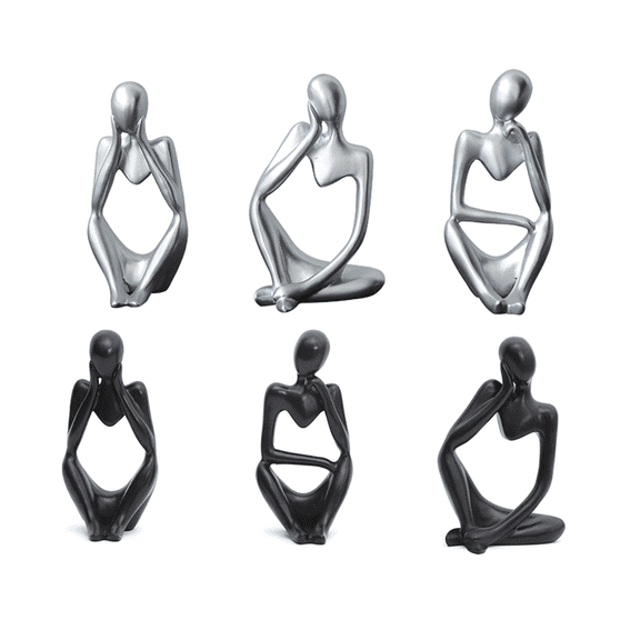 Statue Decor Abstract Art Sculpture, Resin Collectible Figurines for HomeLiving Room Office Shelf Decoration