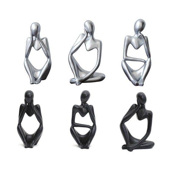 Statue Decor Abstract Art Sculpture, Resin Collectible Figurines for HomeLiving Room Shelf Decoration