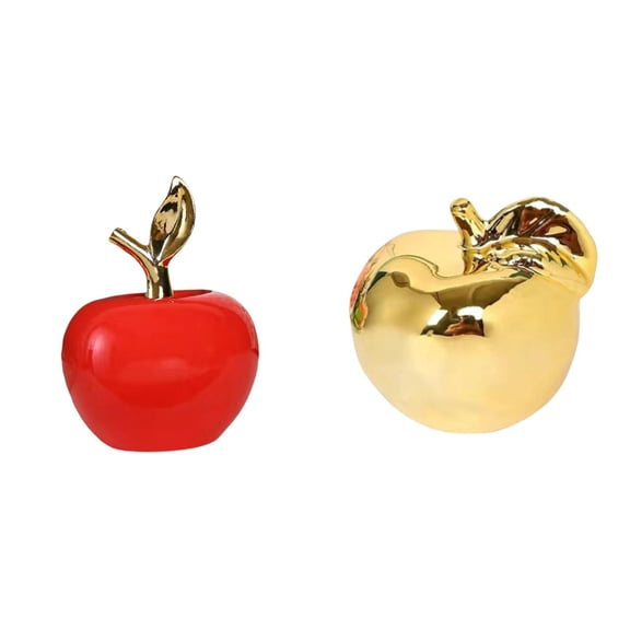 Statue Decorative Figurine Fruit Sculpture Ceramic Finish Desk Ornament for Living Room Restaurant