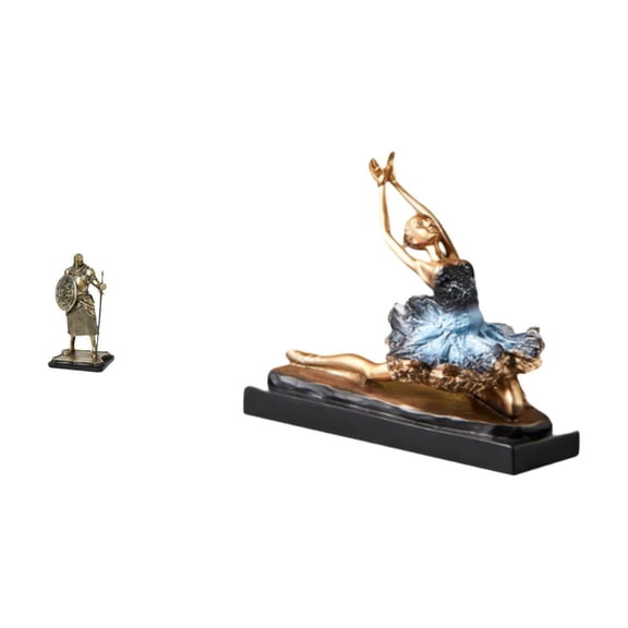 Statue Desktop Figurine Ballet Dancer Resin Material Elegant Art Piece for Home Office Desk Decor Entryway Display