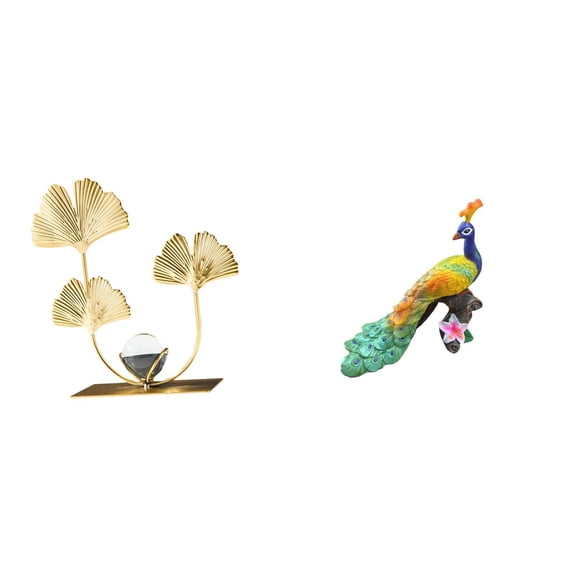 Statue Figurine Leaf Sculpture Iron Resin Art for Garden Balcony Creative Home Decor Enthusiasts