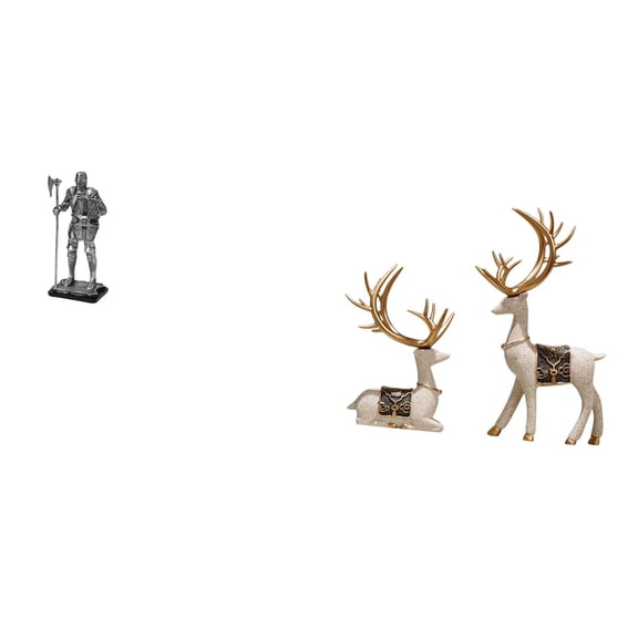 Statue Figurine Sculpture Resin Material Artistic Decor for Entryway Fireplace Living Room Office Shelf Display