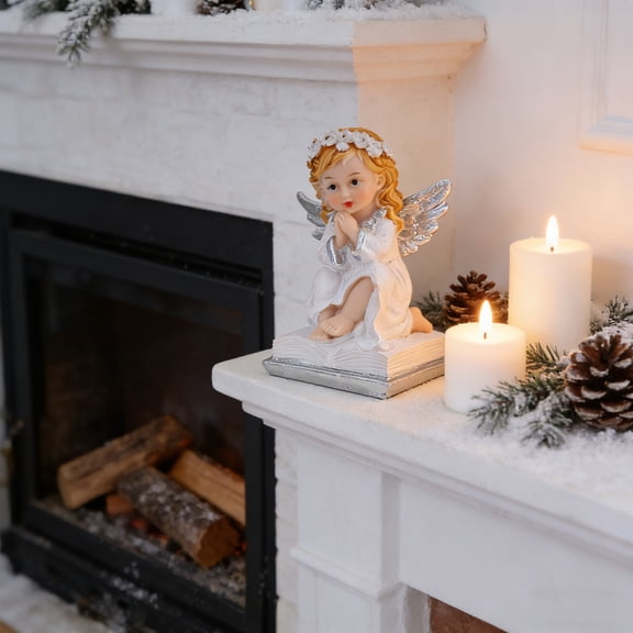 Statue Gift, Cute Girl Elf Angel Statue, Resin Crafts, Desk Decor in Study and Living Room, Birthday Gift, Valentine's Day Gift, Festival Gift