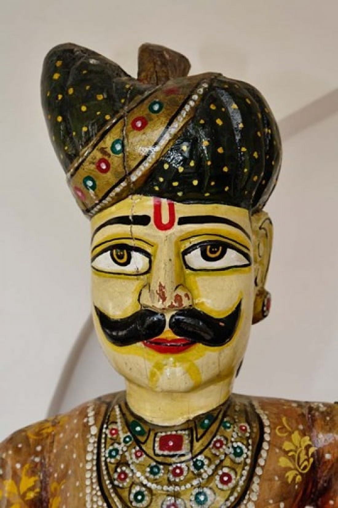 Statue Head Raj Palace Hotel Jaipur India Canvas Art - Adam Jones DanitaDelimont (11 x 17)