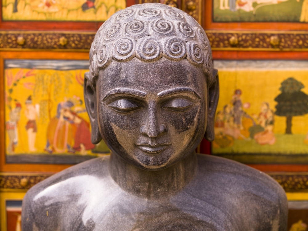 Statue Jaipur India Canvas Art - Keith Levit Design Pics (36 x 26)