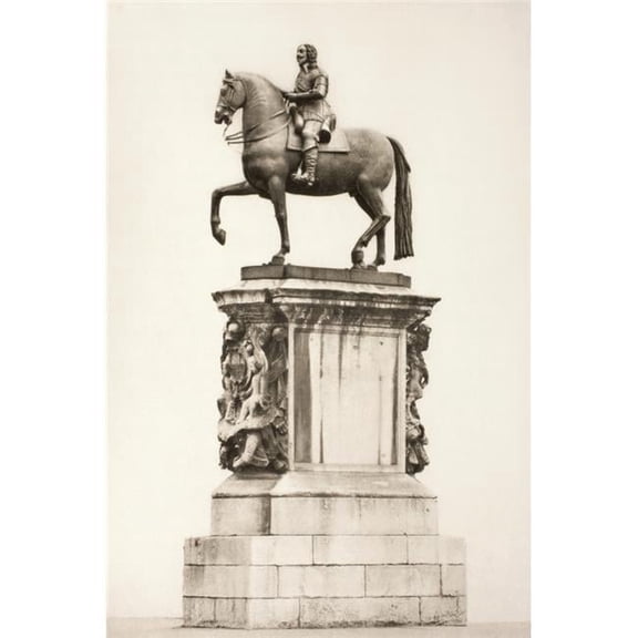 Statue of King Charles I By Hubert Le Sueur In Trafalgar Square, London, England From Memoirs of The Martyr King By Allan Fea Published 1905 Poster Print, 12 x 18