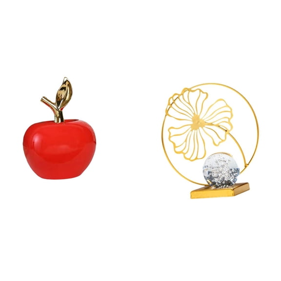 Statue Leaf Sculpture Figurine Ceramic Material Decorative Artwork for Home Office Living Room Gift