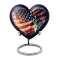 thumbnail image 1 of Statue Of Liberty Flag Urns For Ashes Adult Female - Small Urn For Ashes Keepsake - Heart Keepsakes For Ashes- Urn For Adult Male - Cremation Urns For Adult Ashes Men (Size -3inch,1Pcs), 1 of 5