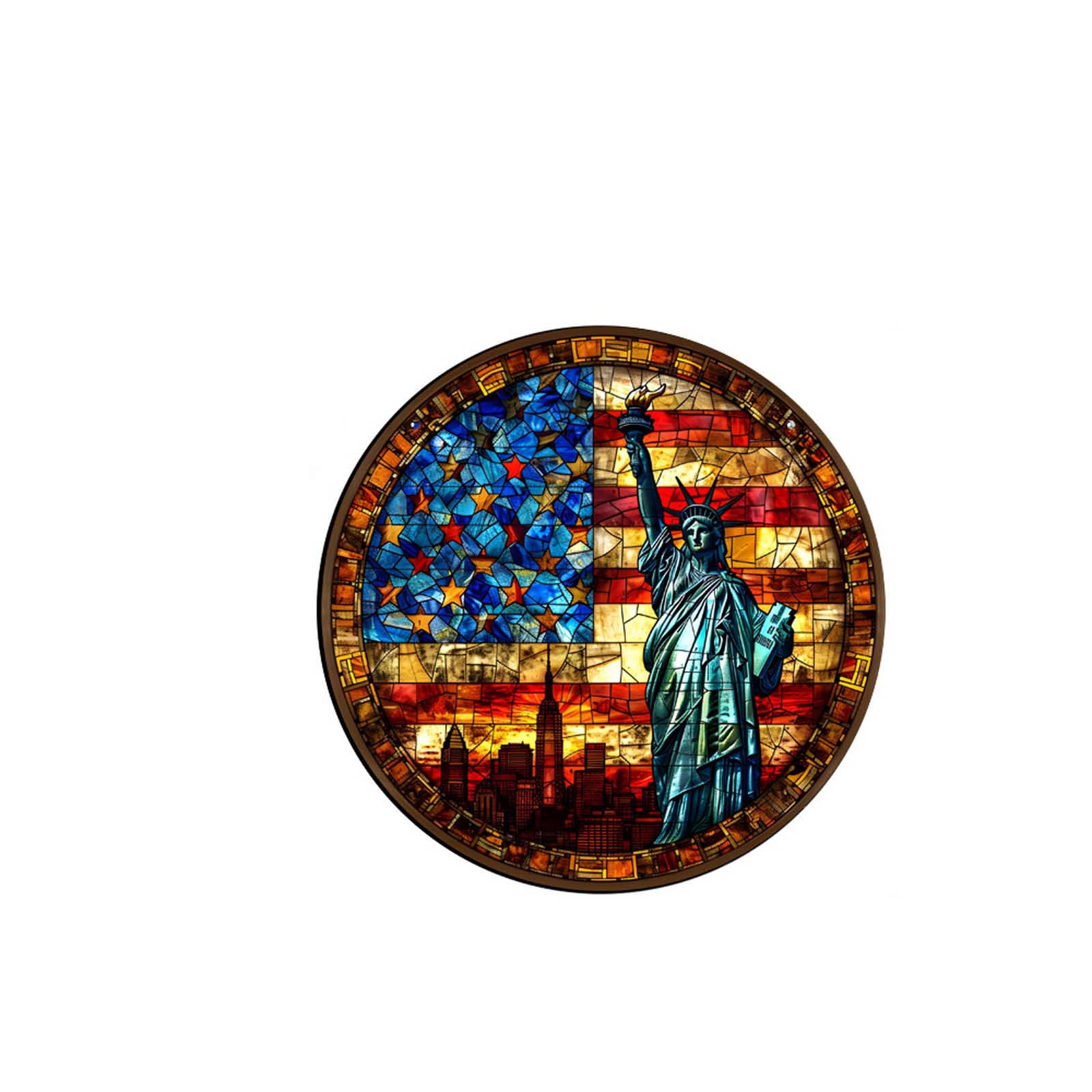 Statue of Liberty Sun Catcher,Handmade Statue of Liberty Stained ...