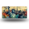 thumbnail image 1 of Statue of Liberty with Urban Art Flair Front License Plate, Metal License Plate, Funny Standard Plates Personalized Novelty Decorative For Men/Women/Boys/Girls Car 6×12 Inch, 1 of 7