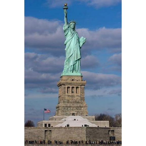 Statue Of Liberty with city in the background, Manhattan, New York City, New York State, USA, Scenic Unframed Photographic Print Wall Art Sold by Art.Com