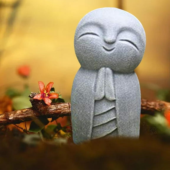 Statue, Little Monks, Smiling Buddha for Your me, Garden, Desk, Garden, Outdoor Decoration, Perfect Ornaments
