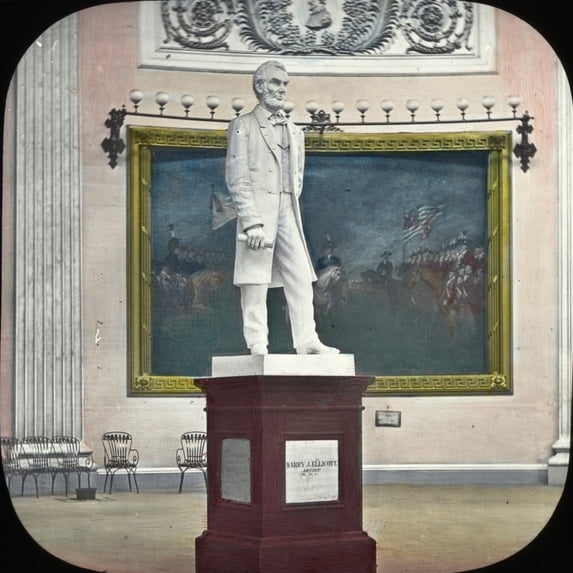 Statue Of Abraham Lincoln By Harry J. Ellicott Print By ® The Boswell Collection, Bexley Heritage Trust Mary Evans
