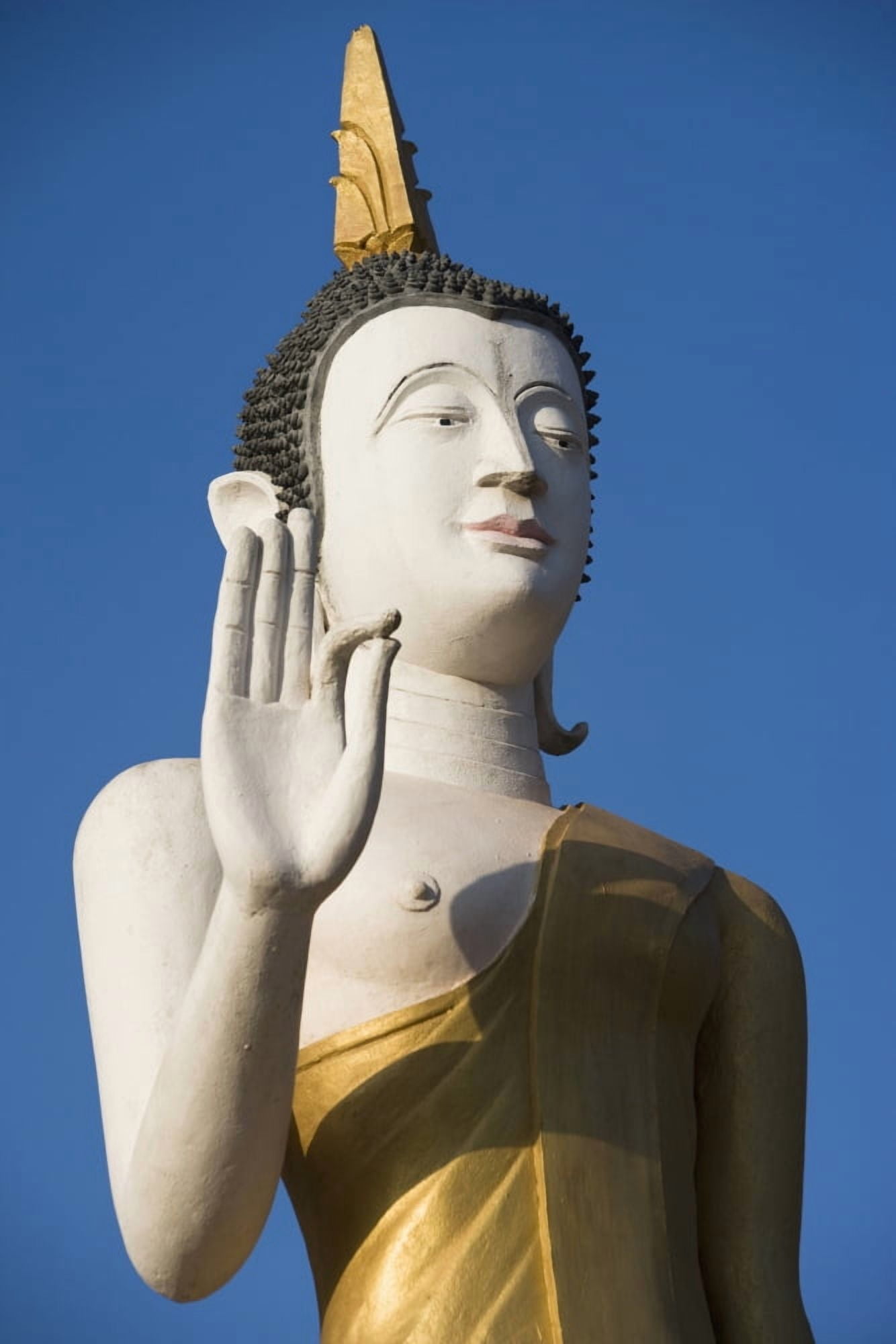 Statue Of Buddha At Wat That Luang Tai VientianeLaos Canvas Art - Toby Adamson Design Pics (12 x 19)