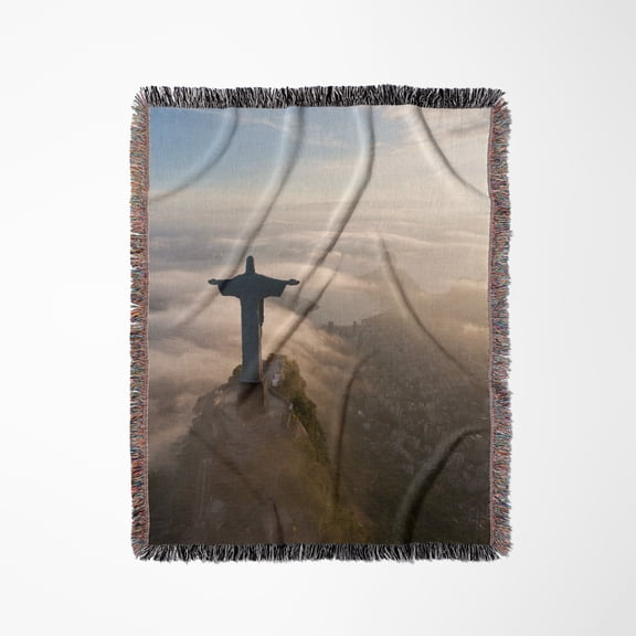 Statue Of Christ The Redeemer, Rio, Brazil., Woven Blanket