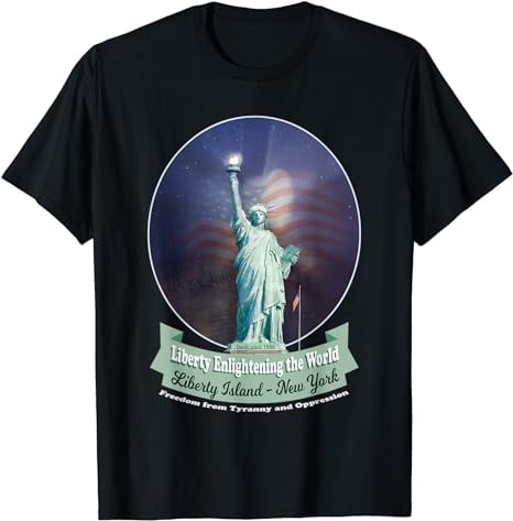 Statue Of Liberty New York Freedom United States Souvenir T-Shirt ...