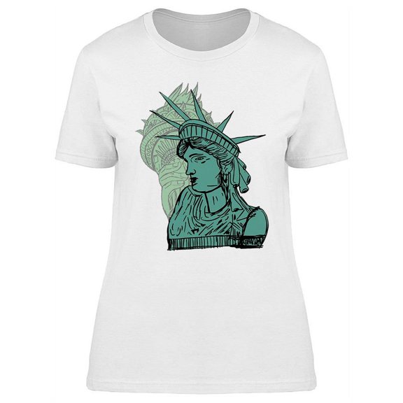 Statue Of Liberty Sketch Design T-Shirt Women -Image by Shutterstock, Female Medium