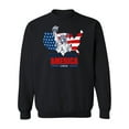 thumbnail image 1 of Statue Of Liberty With Usa Map Sweatshirt Men -Image by Shutterstock, Male 4X-Large, 1 of 4