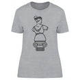 thumbnail image 1 of Statue Outline Design T-Shirt Women -Image by Shutterstock, Female Medium, 1 of 2