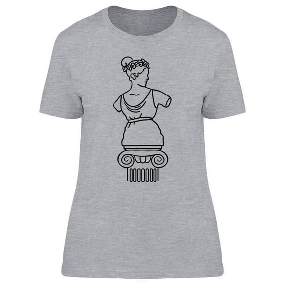 Statue Outline Design T-Shirt Women -Image by Shutterstock, Female Medium